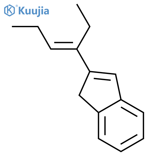 1H-Indene, 2-[(1E)-1-ethyl-1-buten-1-yl]- structure