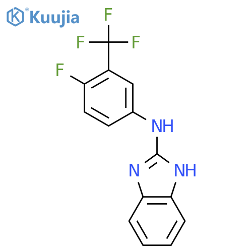 1H-Benzimidazol-2-amine, N-[4-fluoro-3-(trifluoromethyl)phenyl]- structure