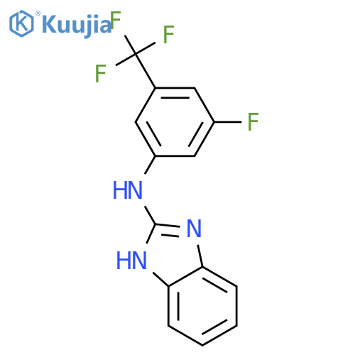 1H-Benzimidazol-2-amine, N-[3-fluoro-5-(trifluoromethyl)phenyl]- structure