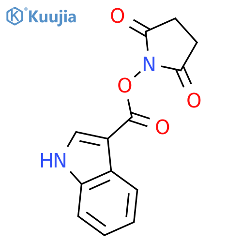 1H-Indole-3-carboxylic acid, 2,5-dioxo-1-pyrrolidinyl ester structure