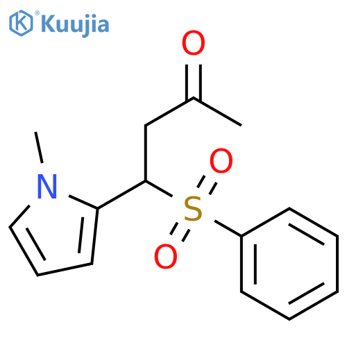2-Butanone, 4-(1-methyl-1H-pyrrol-2-yl)-4-(phenylsulfonyl)- structure