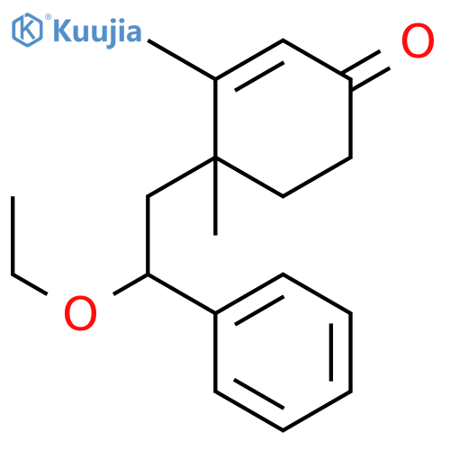 2-Cyclohexen-1-one, 4-[(2R)-2-ethoxy-2-phenylethyl]-3,4-dimethyl- structure