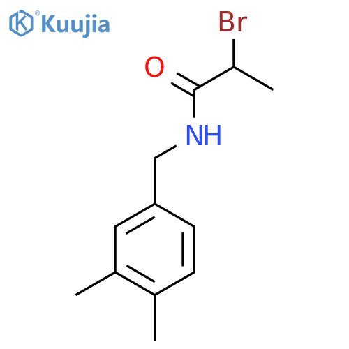 2-Bromo-N-(3,4-dimethylbenzyl)propanamide structure