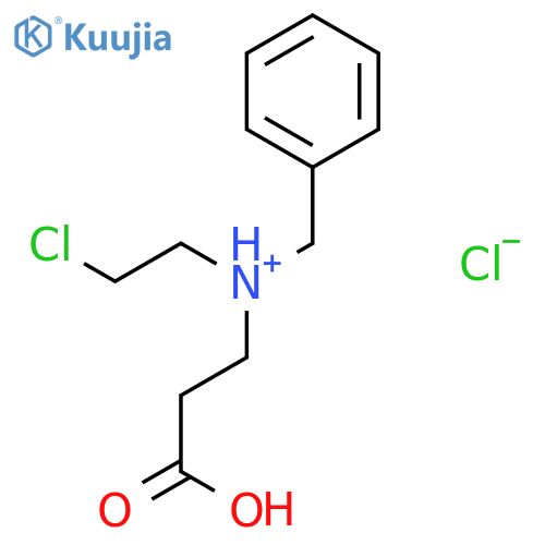 N-benzyl-2-carboxy-N-(2-chloroethyl)ethanaminium chloride structure