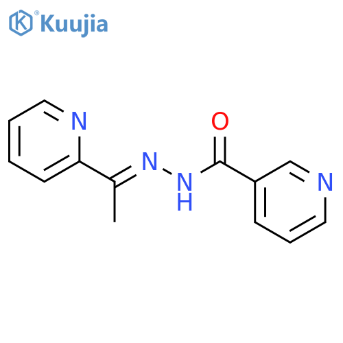 3-Pyridinecarboxylic acid, [1-(2-pyridinyl)ethylidene]hydrazide structure
