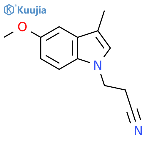 5-methoxy-3-methyl-1H-Indole-1-propanenitrile structure