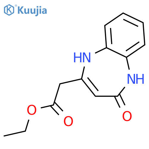 Ethyl 2-(4-oxo-4,5-dihydro-1H-1,5-benzodiazepin-2-yl)acetate structure