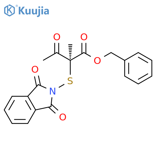 Butanoic acid,2-[(1,3-dihydro-1,3-dioxo-2H-isoindol-2-yl)thio]-2-methyl-3-oxo-,phenylmethyl ester, (2S)- structure