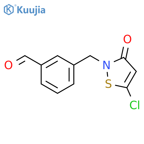 Benzaldehyde, 3-[(5-chloro-3-oxo-2(3H)-isothiazolyl)methyl]- structure