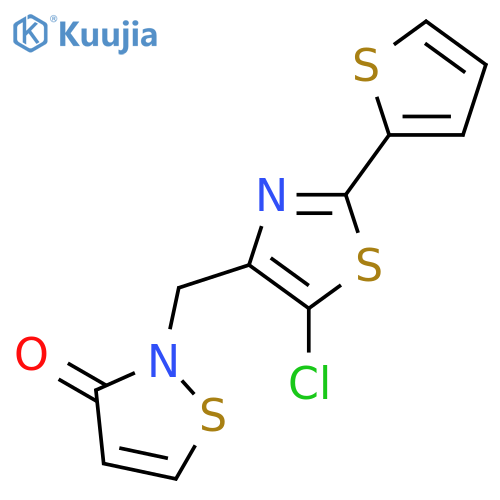 3(2H)-Isothiazolone, 2-[[5-chloro-2-(2-thienyl)-4-thiazolyl]methyl]- structure