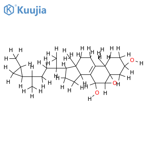 (24R,25R,27R)-5alpha,6alpha-epoxy-26,27-cyclo-24,27-dimethylcholest-8-ene-3beta,7alpha-diol structure