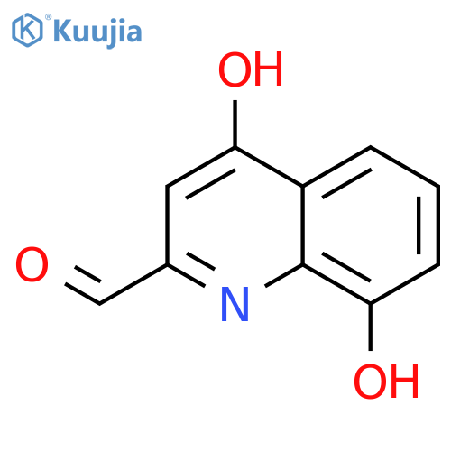 2-Quinolinecarboxaldehyde, 4,8-dihydroxy- structure