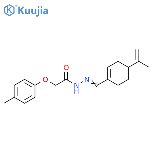 Acetic acid, 2-(4-methylphenoxy)-, 2-[[4-(1-methylethenyl)-1-cyclohexen-1-yl]methylene]hydrazide structure