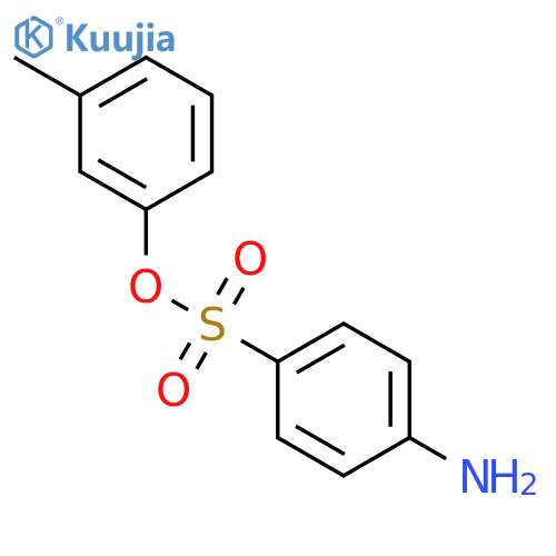 Benzenesulfonic acid, 4-amino-, 3-methylphenyl ester structure