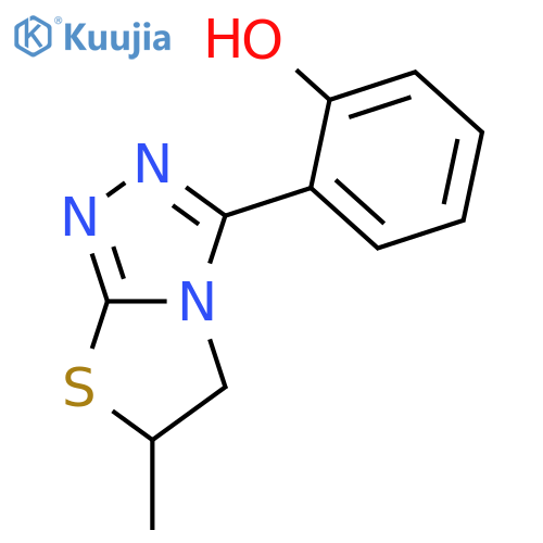 Phenol, 2-(5,6-dihydro-6-methylthiazolo[2,3-c]-1,2,4-triazol-3-yl)- structure