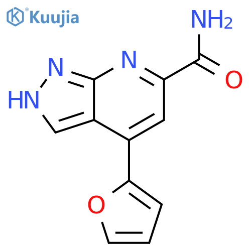 1H-Pyrazolo[3,4-b]pyridine-6-carboxamide, 4-(2-furanyl)- structure