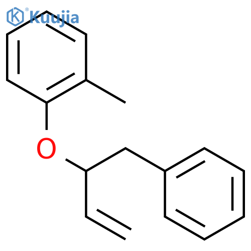 Benzene, 1-methyl-2-[[1-(phenylmethyl)-2-propen-1-yl]oxy]- structure