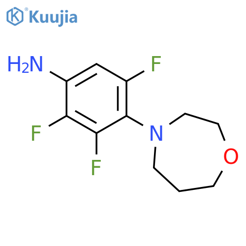 Benzenamine, 2,3,5-trifluoro-4-(tetrahydro-1,4-oxazepin-4(5H)-yl)- structure