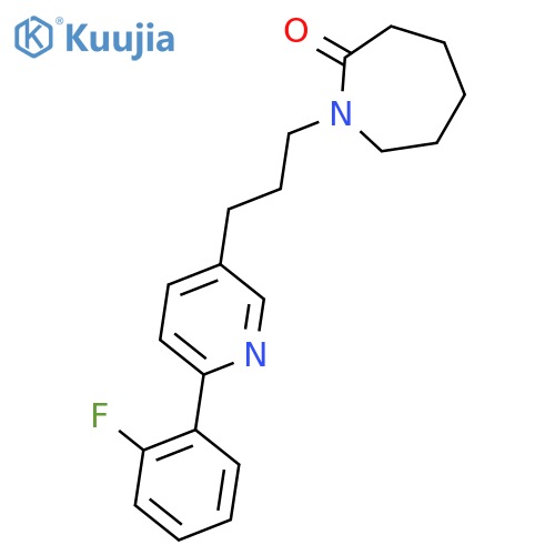 2H-Azepin-2-one, 1-[3-[6-(2-fluorophenyl)-3-pyridinyl]propyl]hexahydro- structure