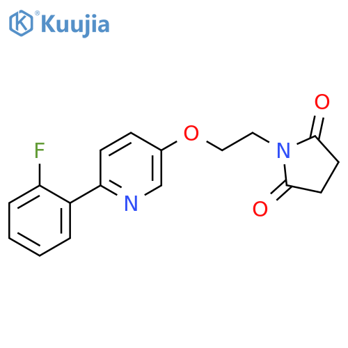 2,5-Pyrrolidinedione, 1-[2-[[6-(2-fluorophenyl)-3-pyridinyl]oxy]ethyl]- structure
