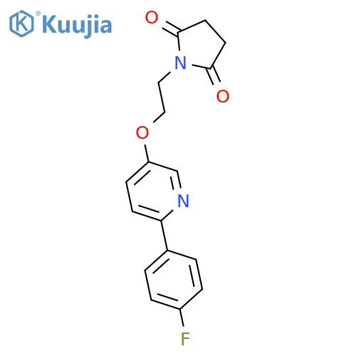 2,5-Pyrrolidinedione, 1-[2-[[6-(4-fluorophenyl)-3-pyridinyl]oxy]ethyl]- structure
