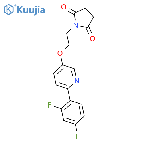 2,5-Pyrrolidinedione, 1-[2-[[6-(2,4-difluorophenyl)-3-pyridinyl]oxy]ethyl]- structure