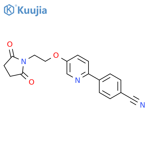 Benzonitrile, 4-[5-[2-(2,5-dioxo-1-pyrrolidinyl)ethoxy]-2-pyridinyl]- structure