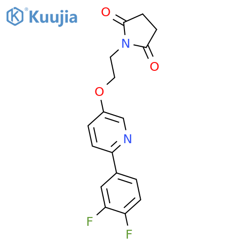 2,5-Pyrrolidinedione, 1-[2-[[6-(3,4-difluorophenyl)-3-pyridinyl]oxy]ethyl]- structure
