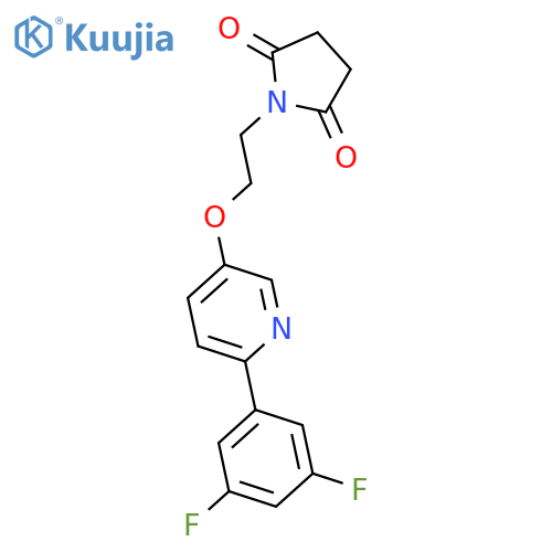 2,5-Pyrrolidinedione, 1-[2-[[6-(3,5-difluorophenyl)-3-pyridinyl]oxy]ethyl]- structure