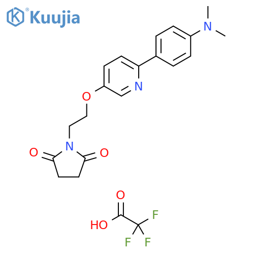 2,5-Pyrrolidinedione, 1-[2-[[6-[4-(dimethylamino)phenyl]-3-pyridinyl]oxy]ethyl]-, 2,2,2-trifluoroacetate (1:1) structure