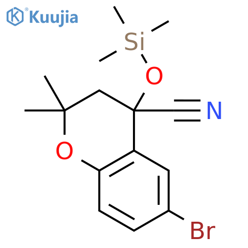 2H-1-Benzopyran-4-carbonitrile,6-bromo-3,4-dihydro-2,2-dimethyl-4-[(trimethylsilyl)oxy]- structure