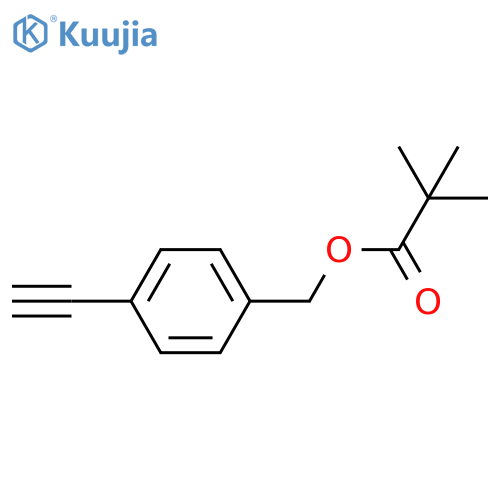 Propanoic acid, 2,2-dimethyl-, (4-ethynylphenyl)methyl ester structure