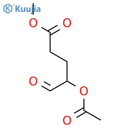 Pentanoic acid, 4-(acetyloxy)-5-oxo-, methyl ester structure