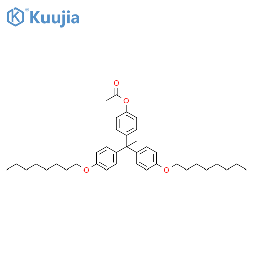 Phenol, 4-[1,1-bis[4-(octyloxy)phenyl]ethyl]-, 1-acetate structure