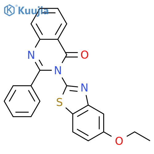 4(3H)-Quinazolinone, 3-(5-ethoxy-2-benzothiazolyl)-2-phenyl- structure