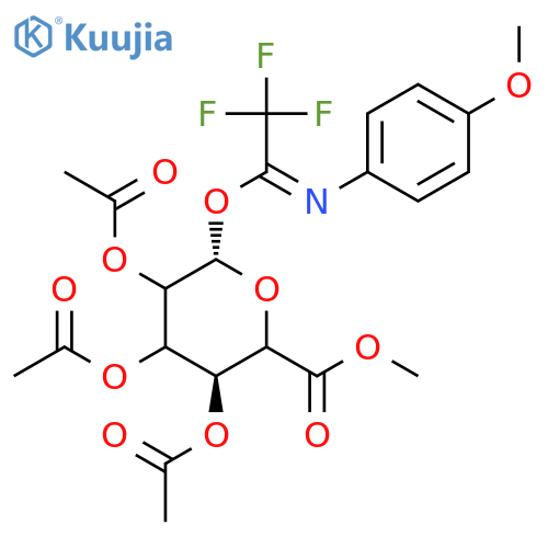 Methyl 2,3,4-Triacetyl-D-glucopyranosiduronyl 1-(N-4-Methoxyphenyl)-2,2,2-trifluoroacetimidate structure