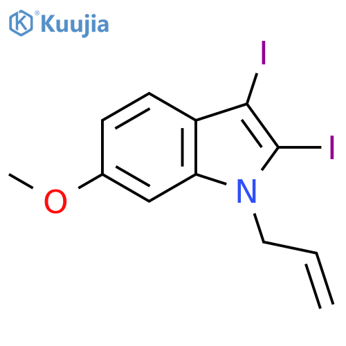 2,3-Diiodo-6-methoxy-1-(prop-2-en-1-yl)-1H-indole structure