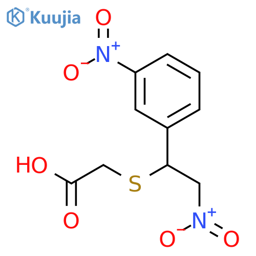 Acetic acid, [[2-nitro-1-(3-nitrophenyl)ethyl]thio]- structure