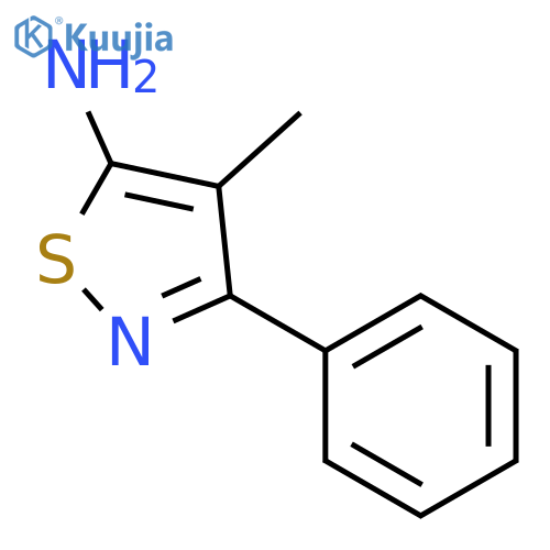 4-Methyl-3-phenylisothiazol-5-amine structure