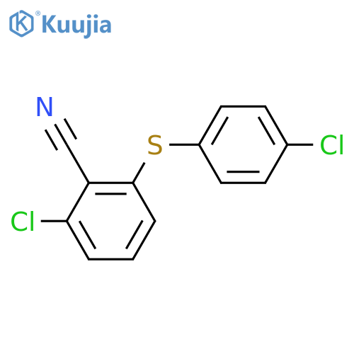 2-Chloro-6-(4-chlorophenyl)sulfanylbenzonitrile structure