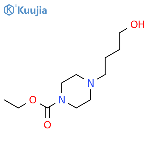 1-Piperazinecarboxylic acid, 4-(4-hydroxybutyl)-, ethyl ester structure