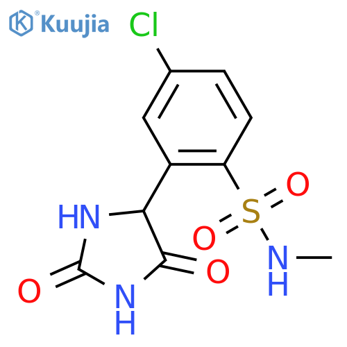 Benzenesulfonamide, 4-chloro-2-(2,5-dioxo-4-imidazolidinyl)-N-methyl- structure