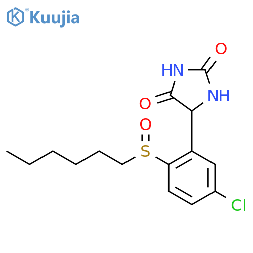 2,4-Imidazolidinedione, 5-[5-chloro-2-(hexylsulfinyl)phenyl]- structure