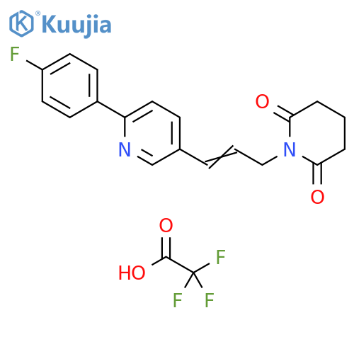 2,6-Piperidinedione, 1-[3-[6-(4-fluorophenyl)-3-pyridinyl]-2-propen-1-yl]-, 2,2,2-trifluoroacetate (1:1) structure