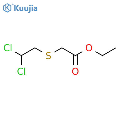 Acetic acid, [(2,2-dichloroethyl)thio]-, ethyl ester structure