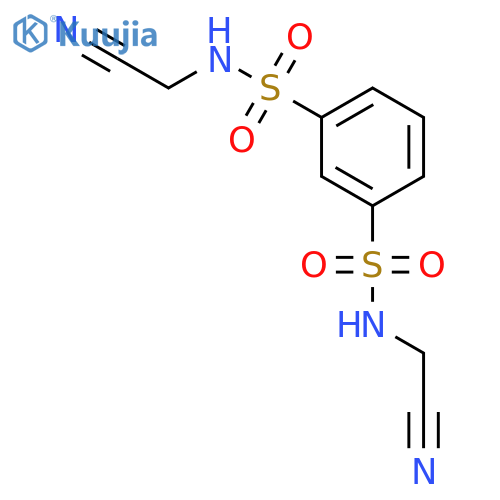 1,3-Benzenedisulfonamide, N1,N3-bis(cyanomethyl)- structure