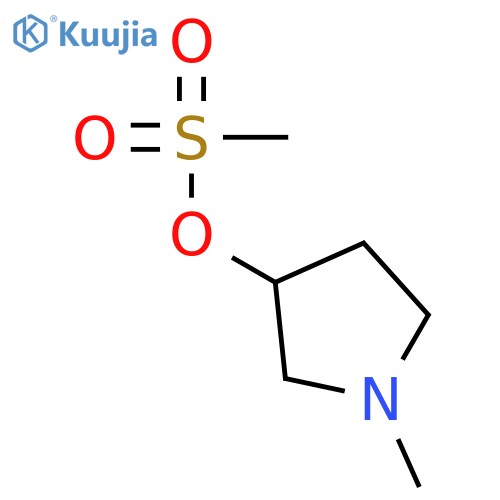 3-Pyrrolidinol, 1-methyl-, methanesulfonate (ester) structure