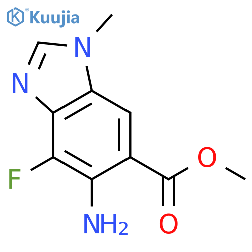 methyl 5-amino-4-fluoro-1-methyl-1H-1,3-benzodiazole-6-carboxylate structure