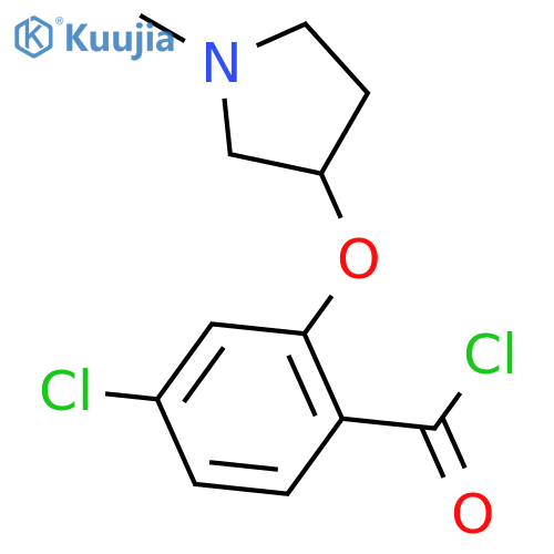 Benzoyl chloride, 4-chloro-2-[(1-methyl-3-pyrrolidinyl)oxy]- structure