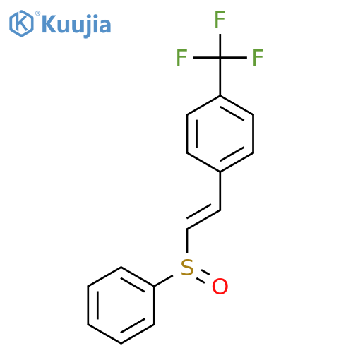 Benzene, 1-[(1E)-2-(phenylsulfinyl)ethenyl]-4-(trifluoromethyl)- structure